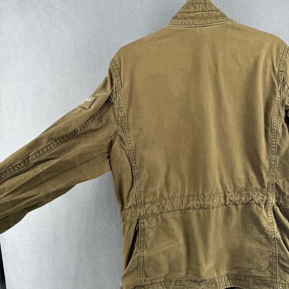 Abercrombie Fitch Military Jacket Womens L? No Size Tag Green Utility Full Zip - Picture 7 of 15